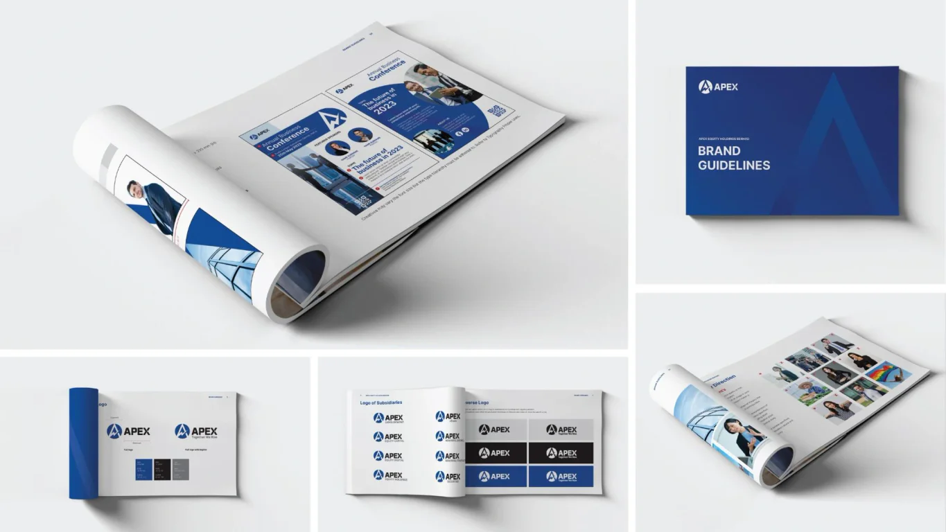 Apex Equity Holdings corporate website homepage with the unified financial brand identity