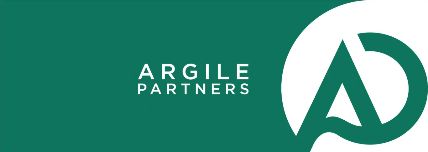 Argile Partners AP combination logo with an upward-motion mark in green and gold