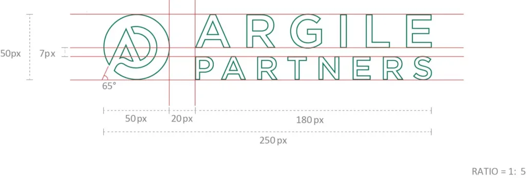 Argile Partners brand patterns derived from the logo anatomy