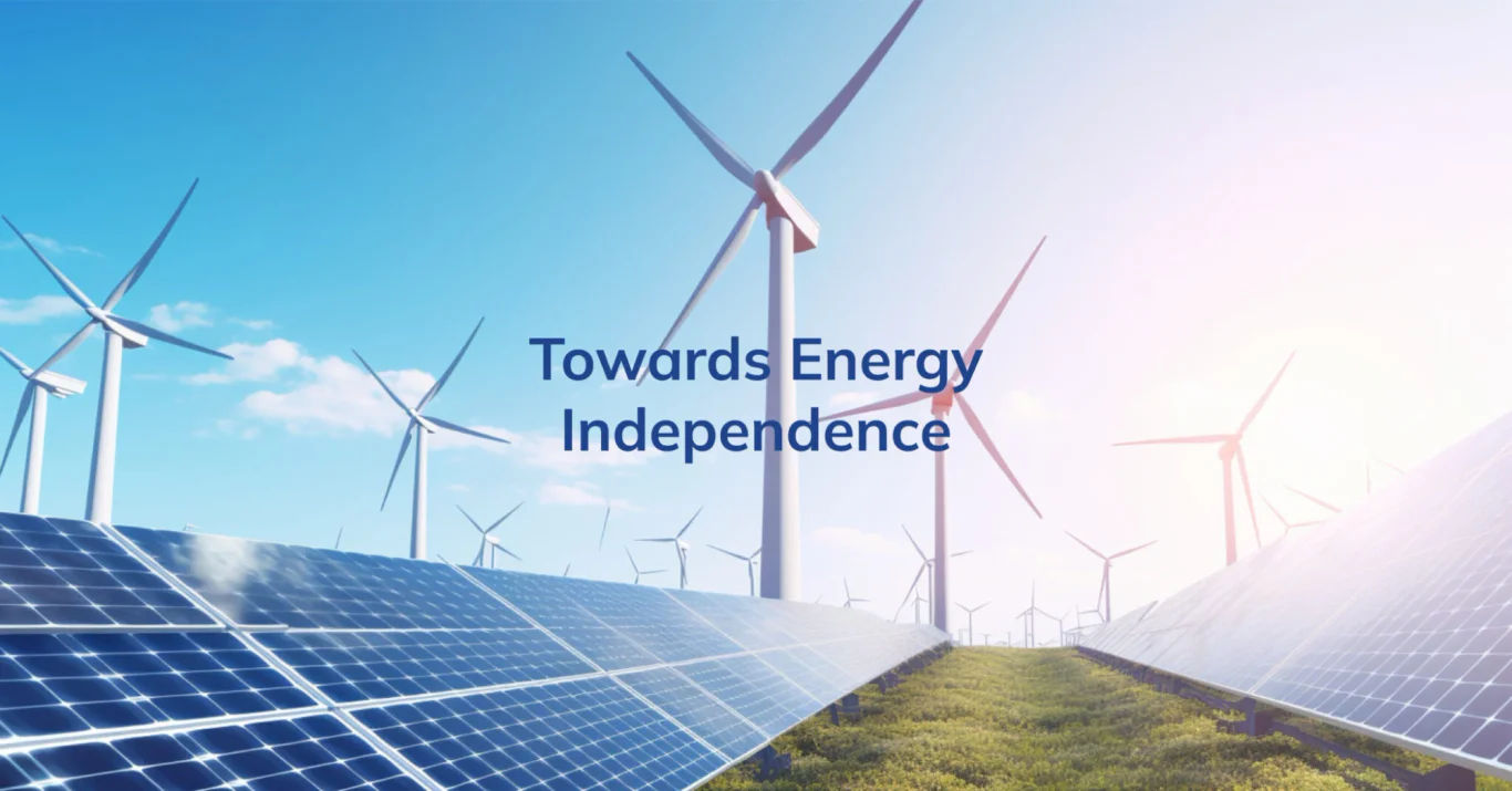 Ditrolic Energy logomark showing solar, wind and energy storage sections
