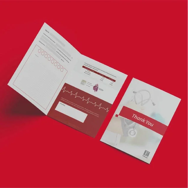 Edwards Lifesciences brochure spread showing standardized grid system