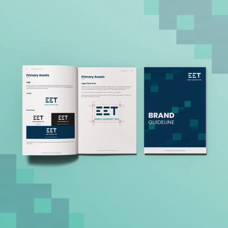 EET corporate folder and stationery suite