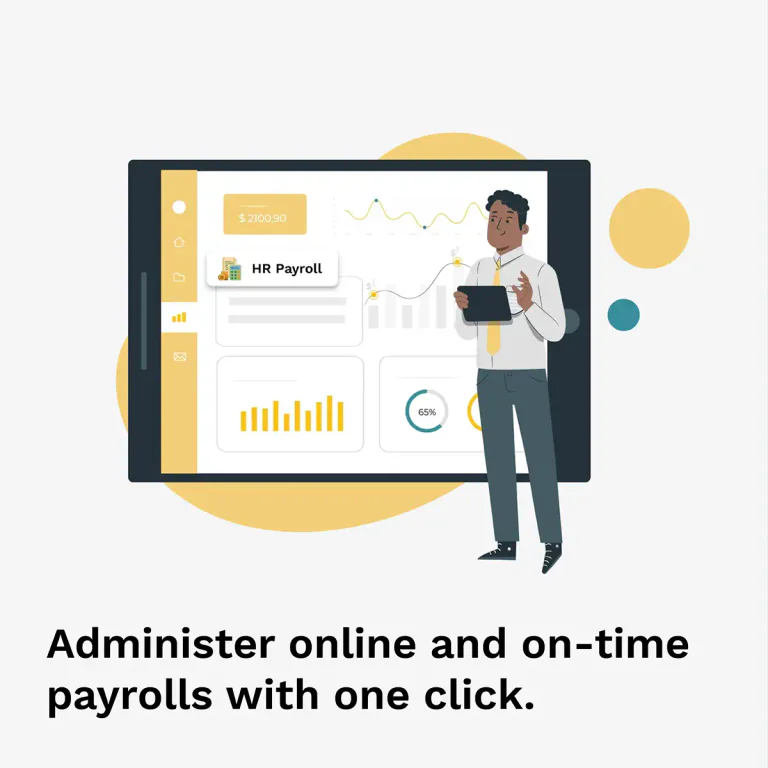 Kakitangan.com UI/UX layout with multilingual navigation