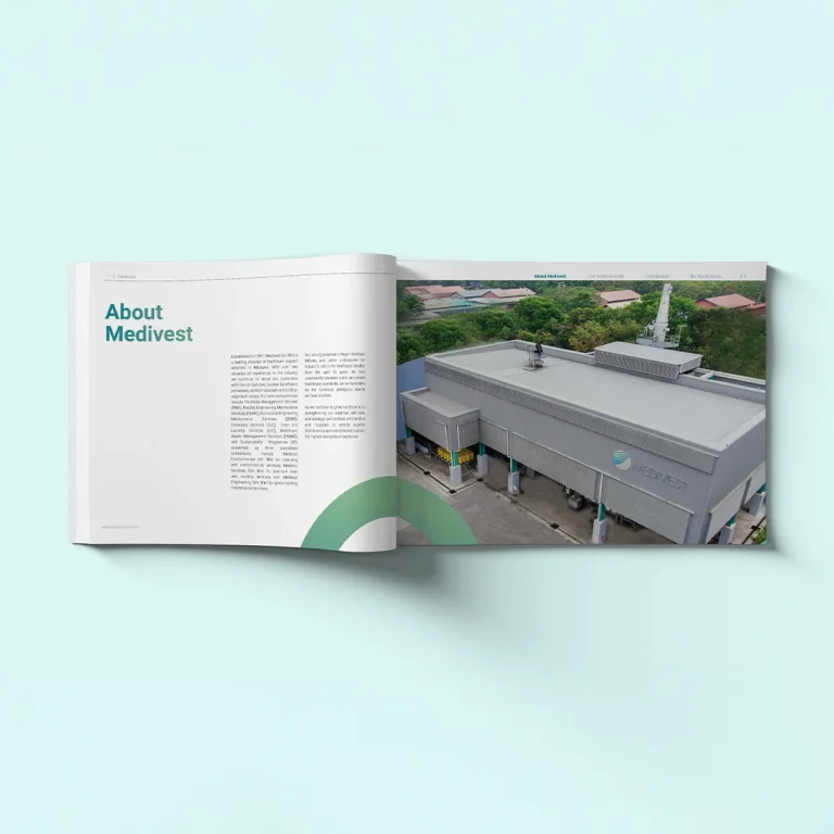 Medivest commemorative coffee table book cover spread
