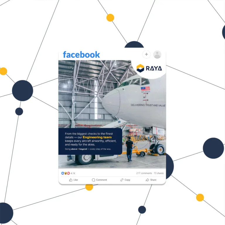 Raya Airways crew spotlight post for LinkedIn